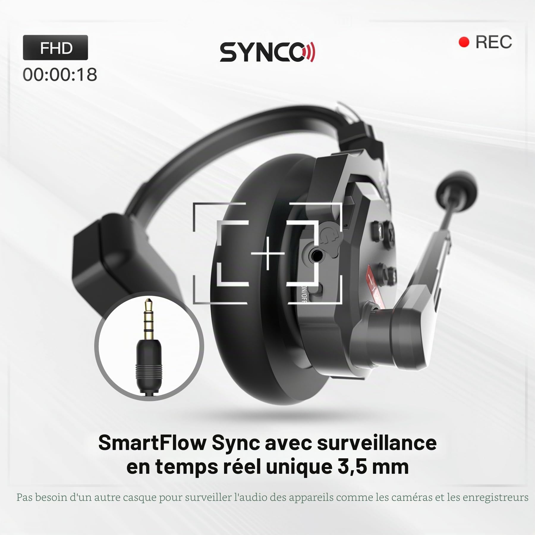SYNCO XTalk Système d'intercom sans Fil avec Casque, Conception aléatoire pour Les tournages de Films, Les Spectacles sur scène et Les Performances scéniques (XTalk X5 (5PCS))