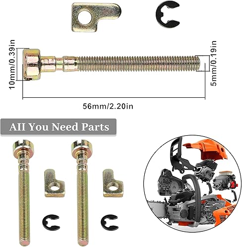 Miniatura 2 de 3 unids/lote Tensor de cadena ajustador tornillo para McCulloch 335 338 435 436 438 440 441 442 444 motosierra piezas de repuesto
