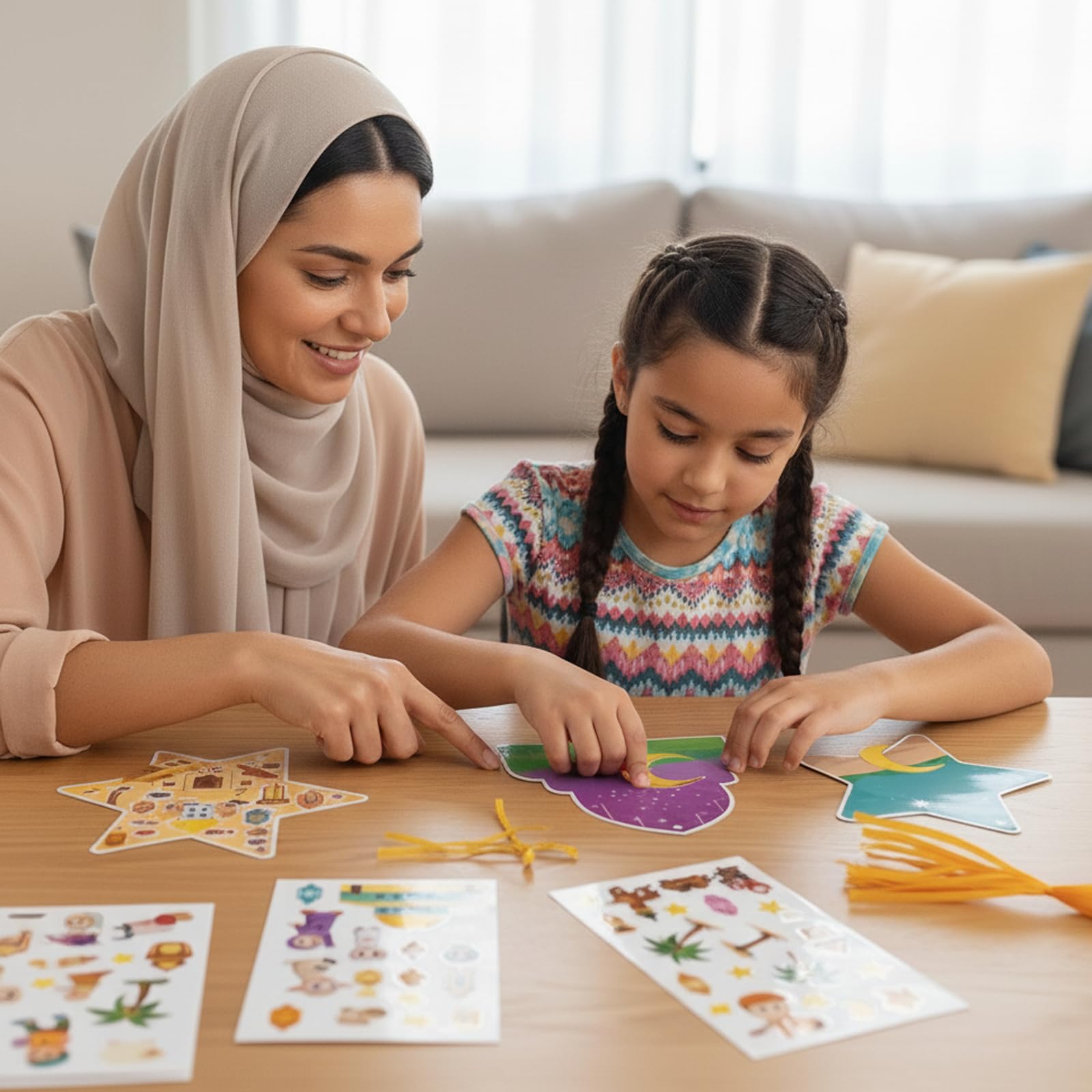 Gibocot 16 Pack Ramadan Crafts for Kids Eid Gifts for Kids Ramadan Activities for Children Make Your Own Moon Star Eid Decorations for Home Arts & Crafts Supplies - Image 2