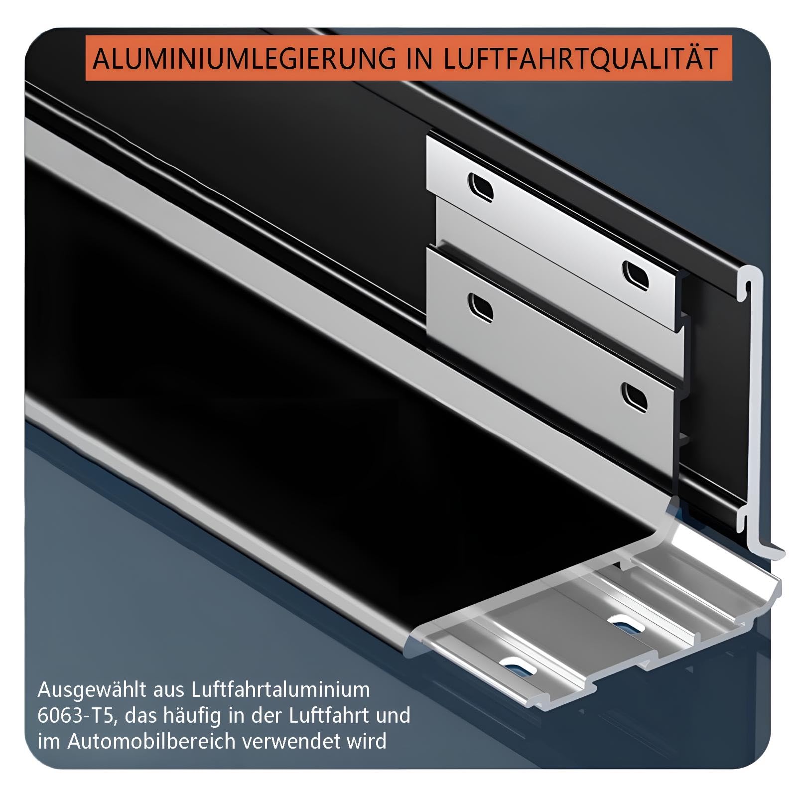 Zócalos De Aleación De Aluminio De 125cmx2 Para Suelos Laminados, Vinílicos, Parqué Y Muebles De Cocina, Diseño Moderno, Duraderos Y Fáciles De Instalar Para Uso Comercial Y Doméstico(Milchige