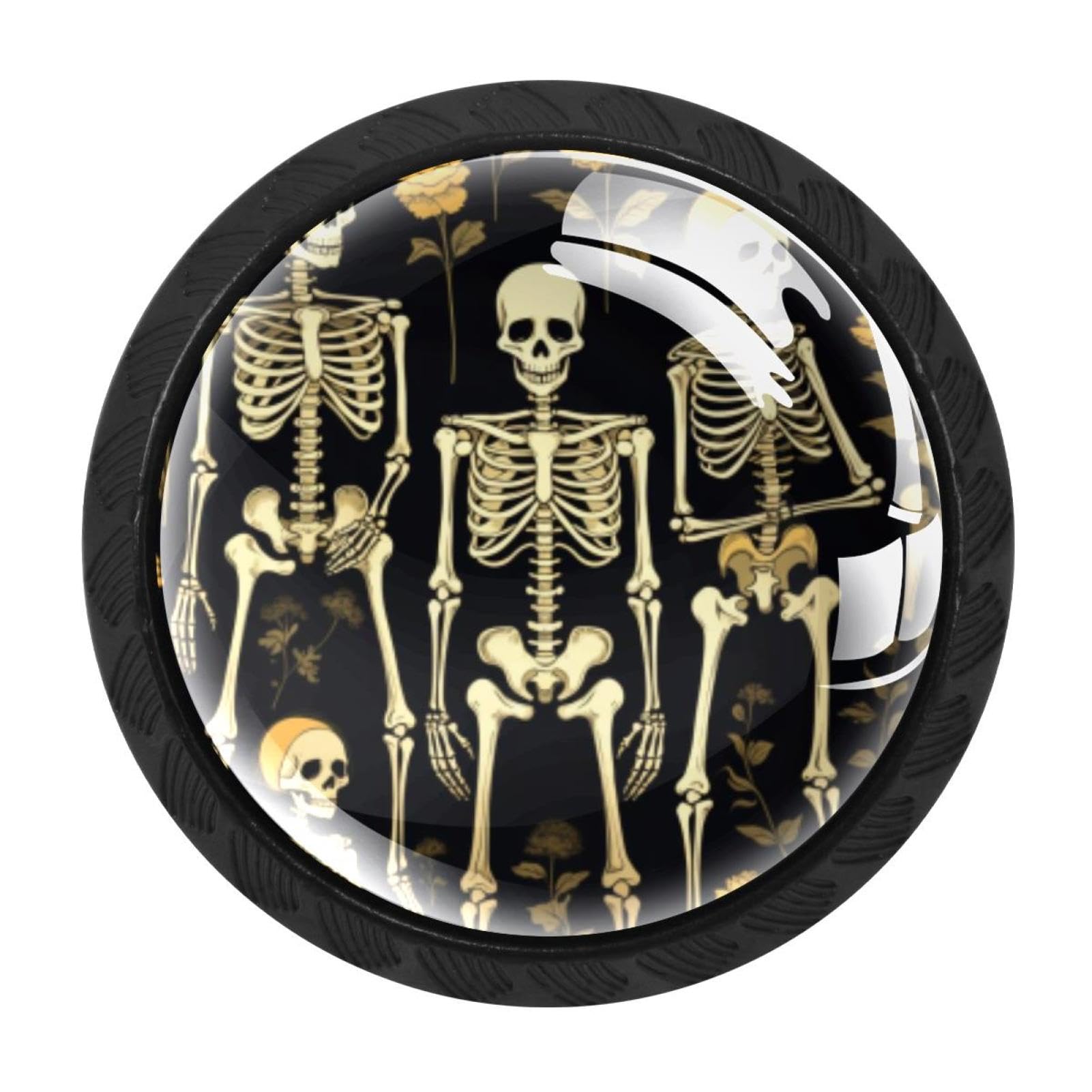Chenzzzz Multicolored 10 4 Pack Cabinet Handles Black Skeleton Cabinet Knobs Draw
