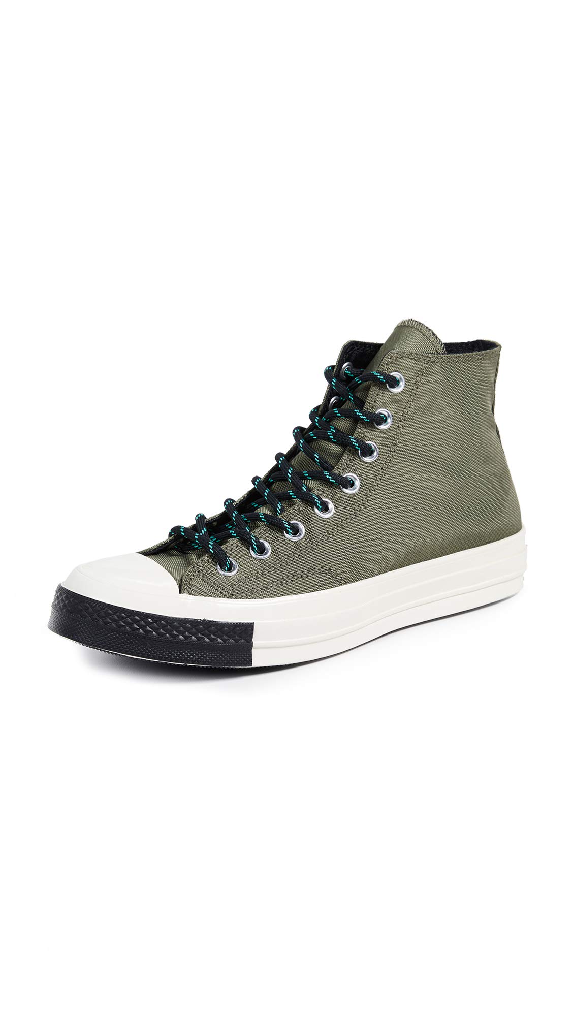Converse Chuck 70 High Top Mens Egret/Black Trainers, Multicolour Field Surplus Pure Teal Egret 322, 44.5 EU