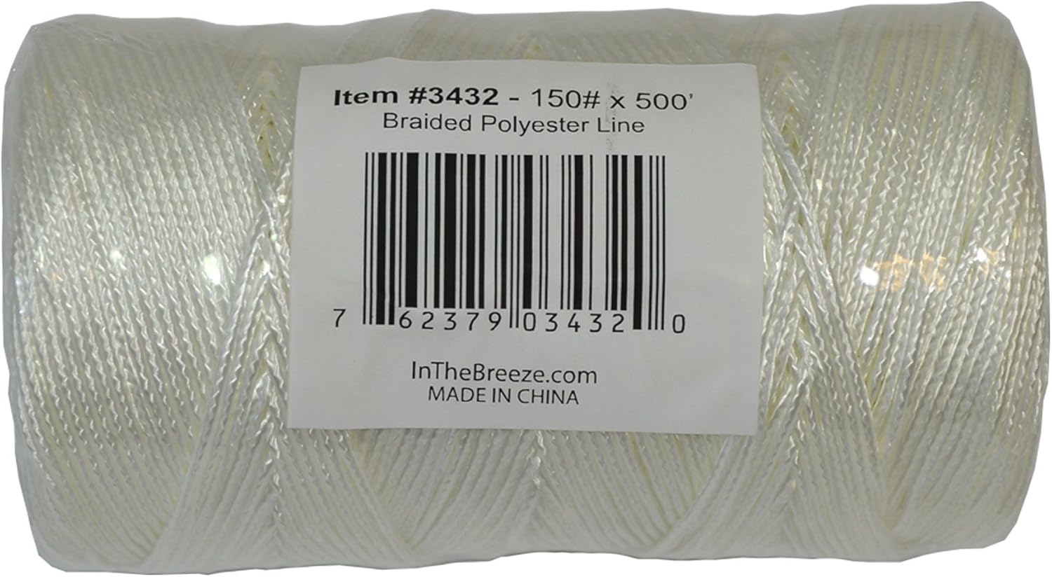 In the Breeze Bulk Braided Polyester Kite Line, 150 lb x 500-Feet, 3432