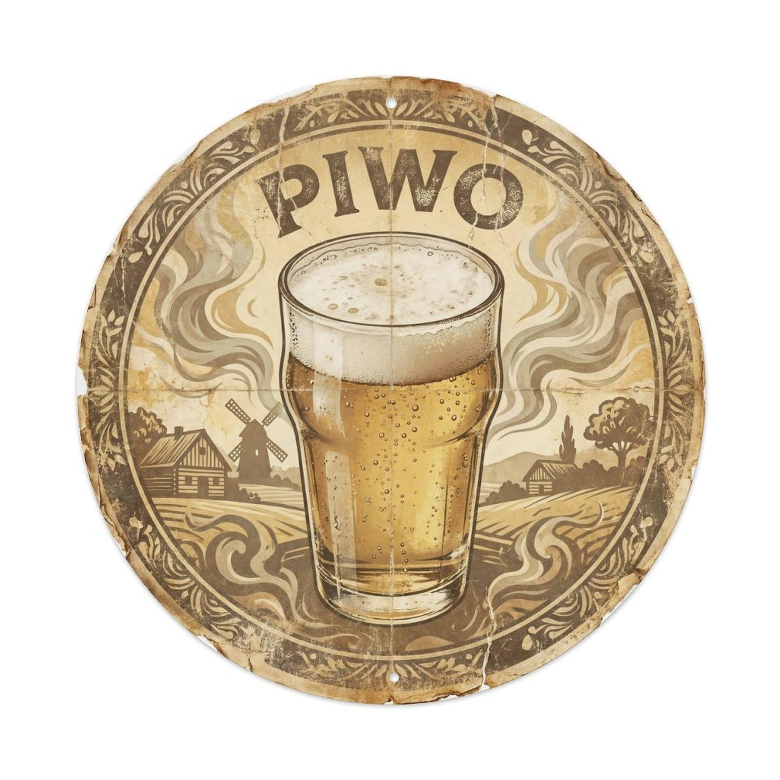 Pub Brewery Polish Travel Beer Drink Culture Classic Metal Tin Sign