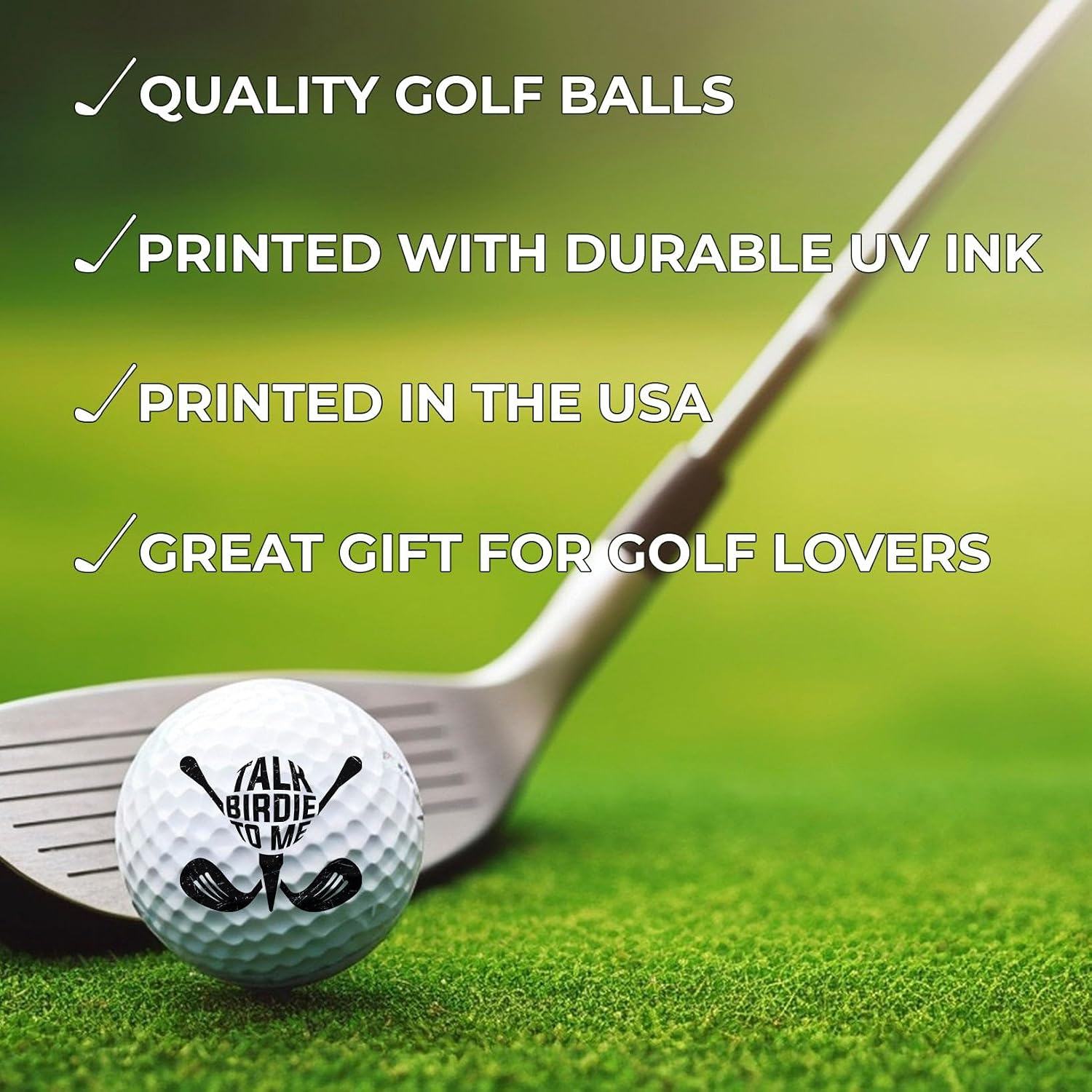 TeesAndTankYou Talk Birdie to Me Golf Ball - Novelty Gift for Men Golfers and Dad