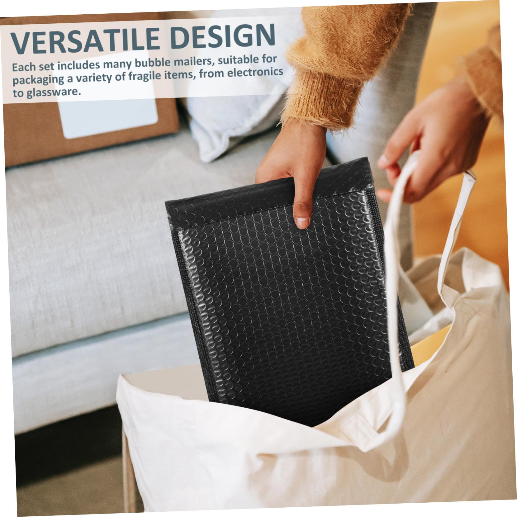 VALICLUD 50 pezzi Buste Imbottite Nere con Bolle d Aria Autosigillanti per Spedizioni Resistenti Protezione Antiurto per Imballaggi Business e Spedizione di Abbigliamento e Cosmetici