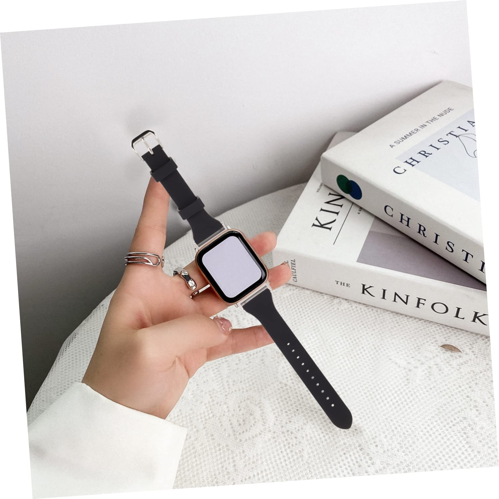 Hemobllo Correa De Silicona Correa De Reloj Banda De Reloj a Suave Inteligente Paso Banda Deportiva Antideslizante a De es Inteligentes a Ajustable