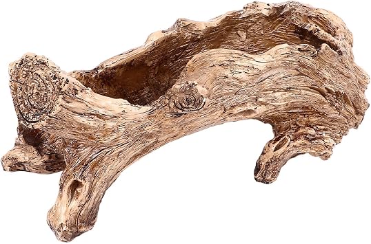 Atyhao Driftwood Planter Sculpture - Multilayer Log Planter Artificial Tree Root, Resin Creative Imitate Driftwood Wood Stump Flower Pot, Container Gardening