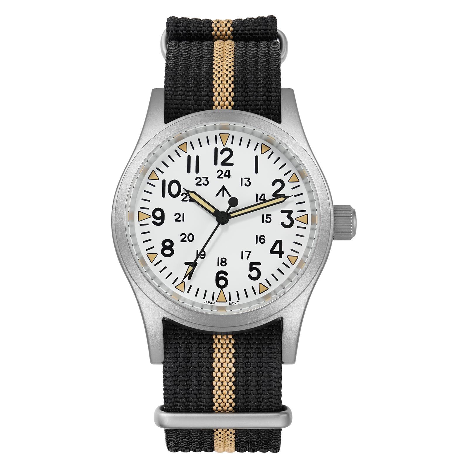 Militado ML05 38mm VH31 Quartz Watch - Domed Sapphire Crystal Field Watch C3 Super Luminous Retro Sweep Wrist Watch for Men 100M Waterproof — view 17