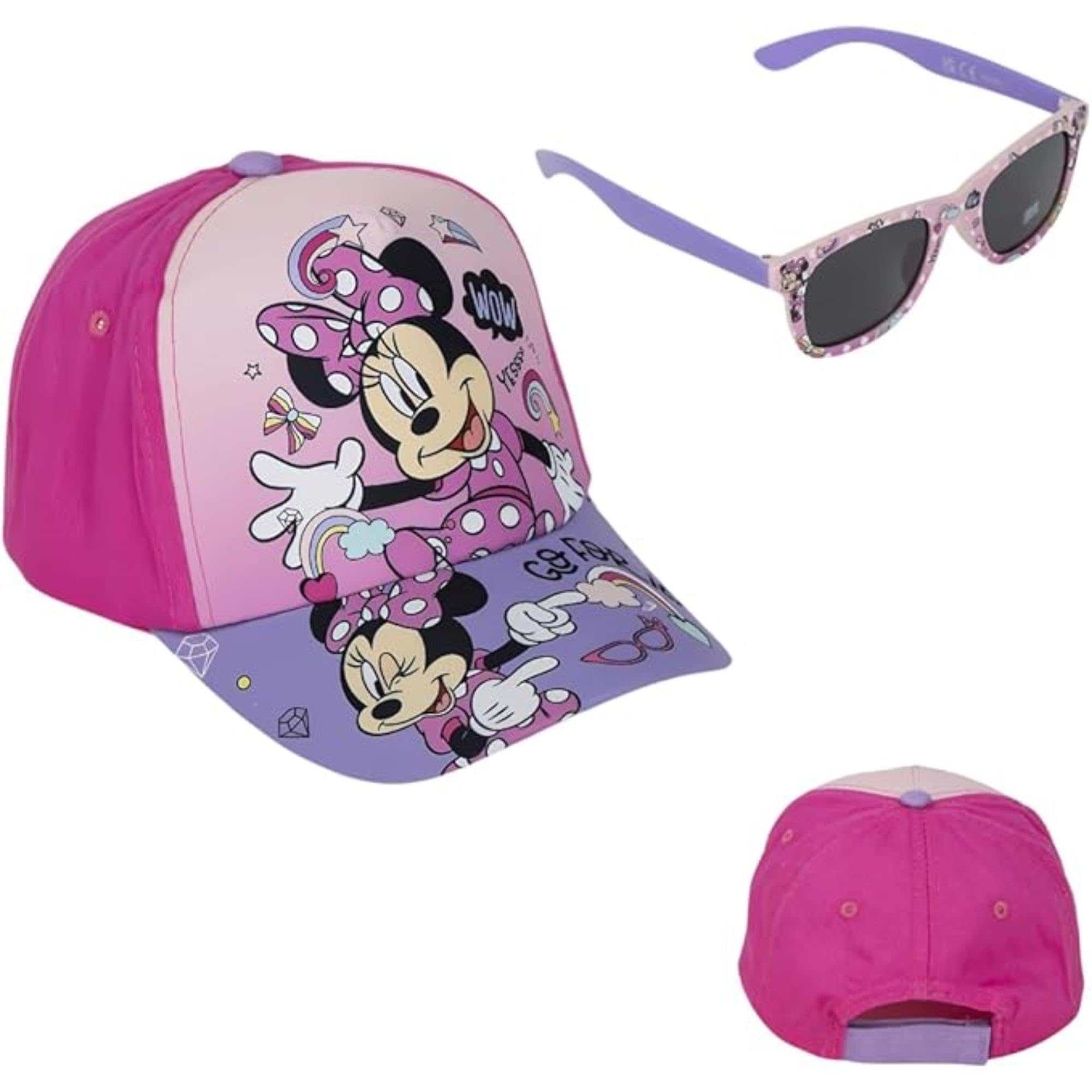 CERDÁ LIFE'S LITTLE MOMENTS Unisex Kid's Minnie Mouse Sunglasses and Hat Set, Multicolor, Standard
