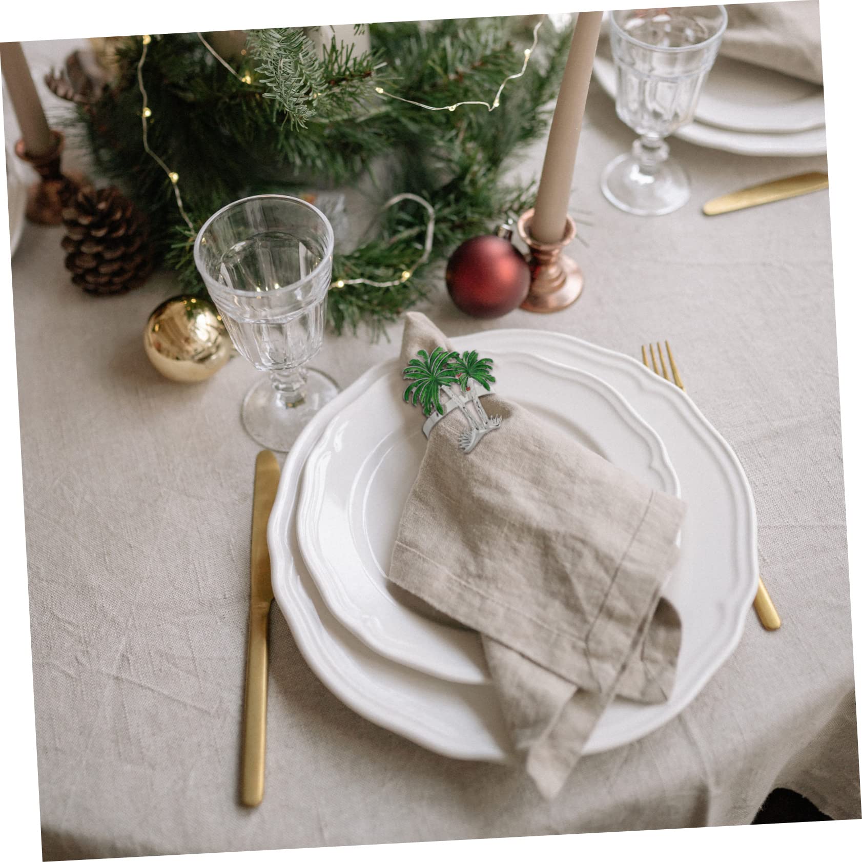 TOPBATHY 16piezas De Anillos De Servilleta De Forma De Árbol De para Decoración De Bodas y Familiares
