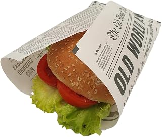 Oldnews Lot de 20 feuilles de papier résistant à l'huile pour hamburger 27 x 35 cm (blanc, 20)