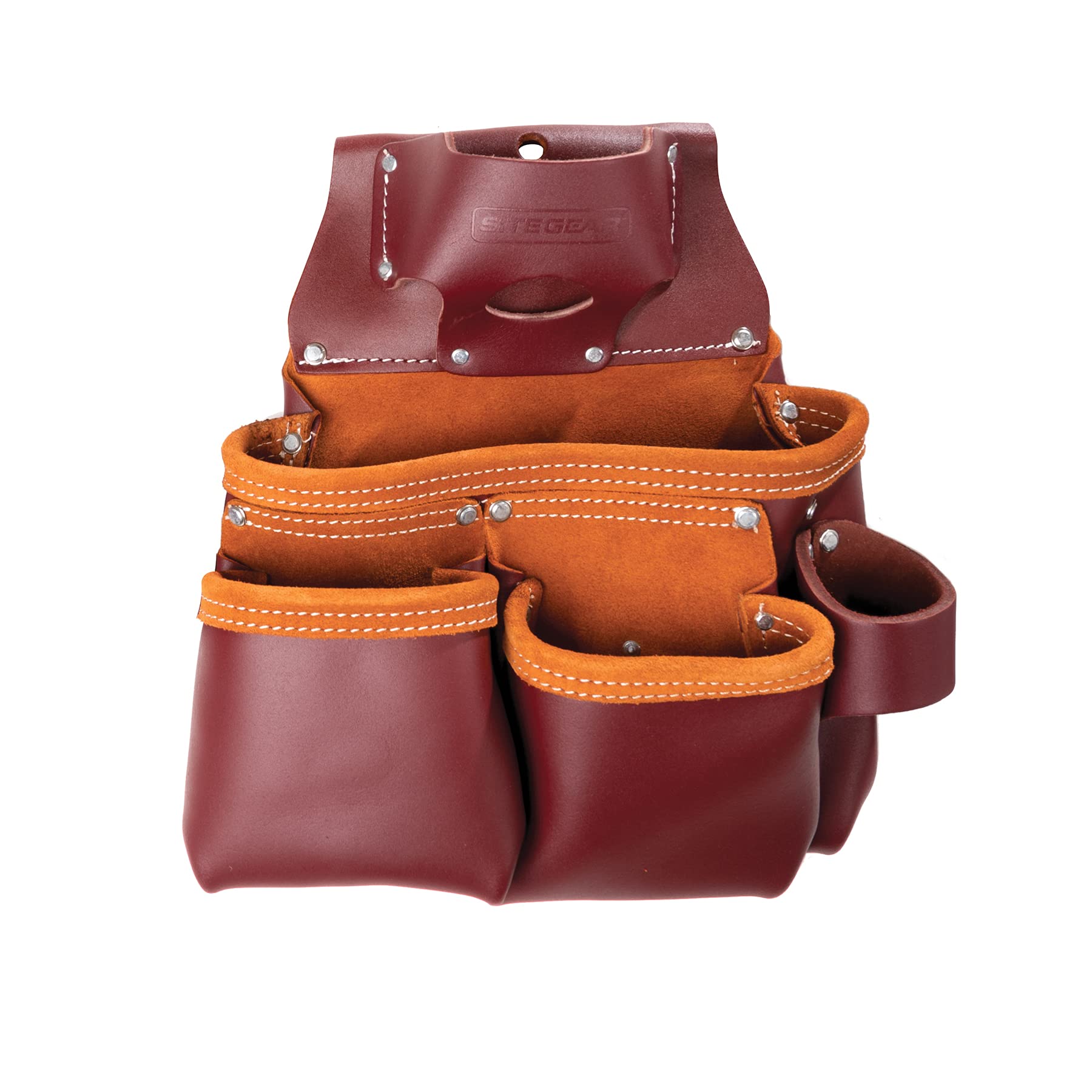 SitePro 51-15018-DB - Bolsa de herramientas de piel con soporte para cinta