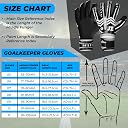 Jazzy Sports Professional Soccer Goalie Gloves for Youth Adult,Goalkeeper Gloves with Removable Finger Protect,Breathable,Strong Grip,6MM Latex Palm,Double Wrist Support (Gray, 9) gallery image