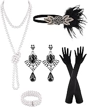 PLULON 6 Pcs 1920s Flapper Great Gatsby Accessories for Women 1920S Women Flapper Accessory Fashion Roaring 20s Costume