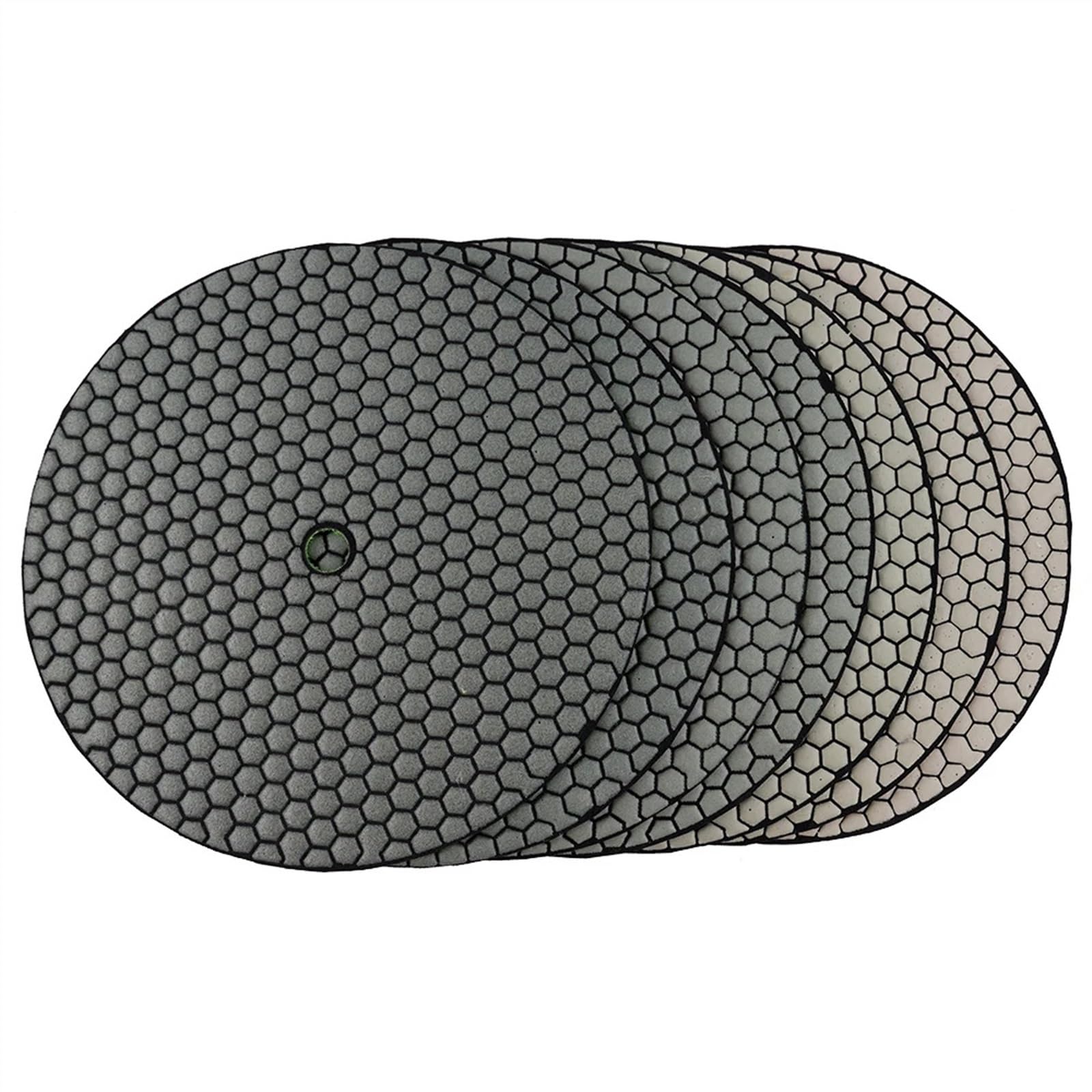 Juego de 7 almohadillas de pulido en seco de diamante de 9 pulgadas, almohadillas de pulido flexibles de 225 mm for granito, mármol, piedra, hormigón, disco de lijado(800_7 PCS_9 INCHES)
