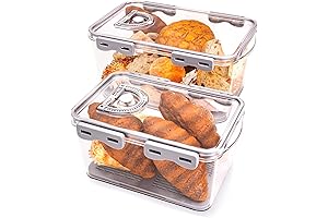 Airtight Bread Storage Container Set: Perfect Kitchen Organizers