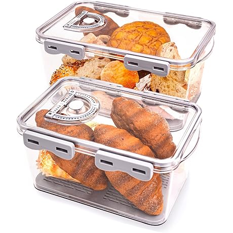 Airtight Bread Storage Container Set: Perfect Kitchen Organizers