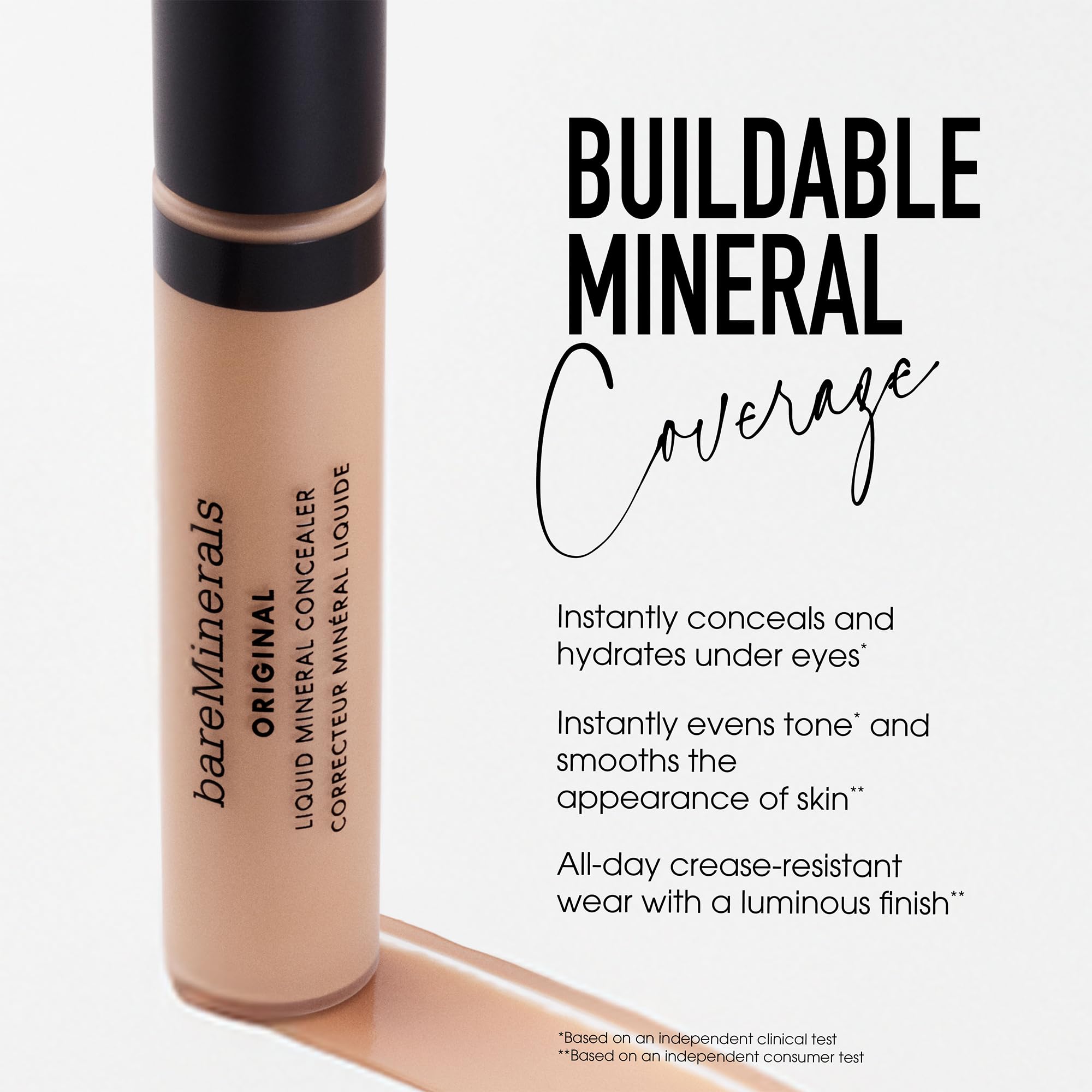 bareMinerals ORIGINAL Liquid Mineral Concealer, Brightening Dark Circle Eye Concealer, Reduces Look of Fine Lines - Image 4