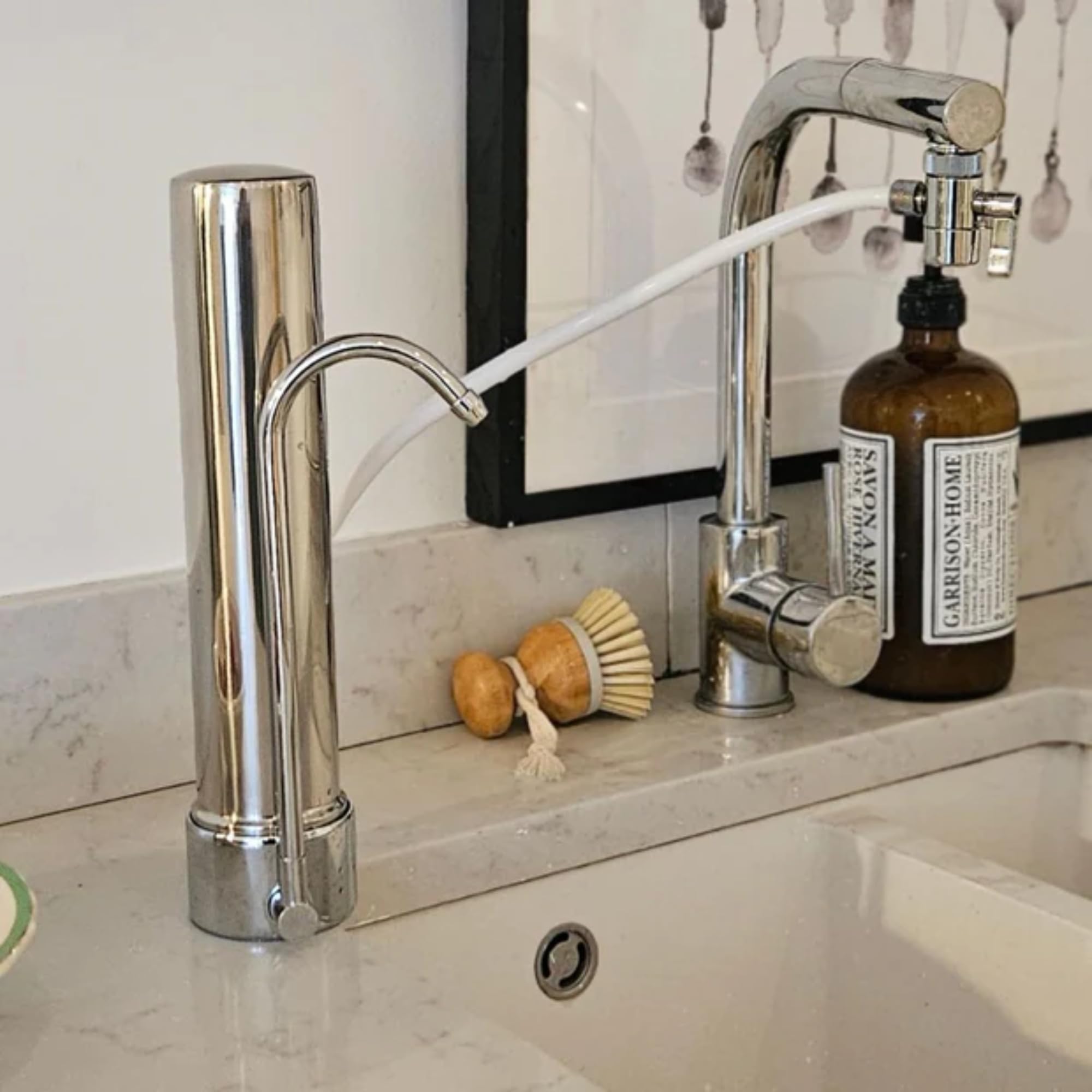 Doulton Système De Filtration D'eau Sur Plan De Travail 10" D-CS Avec Cartouche Biotect Ultra Ceramic | Finition chromée | Réduit les contaminants | Améliore le goût |Installation facile |Certifié NSF