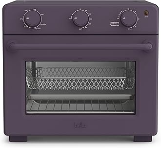 Air Fry Toaster Oven, 7 Preset Cooking Options, Dishwasher-Safe EverGood Coated Trays Included, 60-Minute Auto Shutoff w Audible Timer, Power Indicator Light, 1700 Watt, Plum