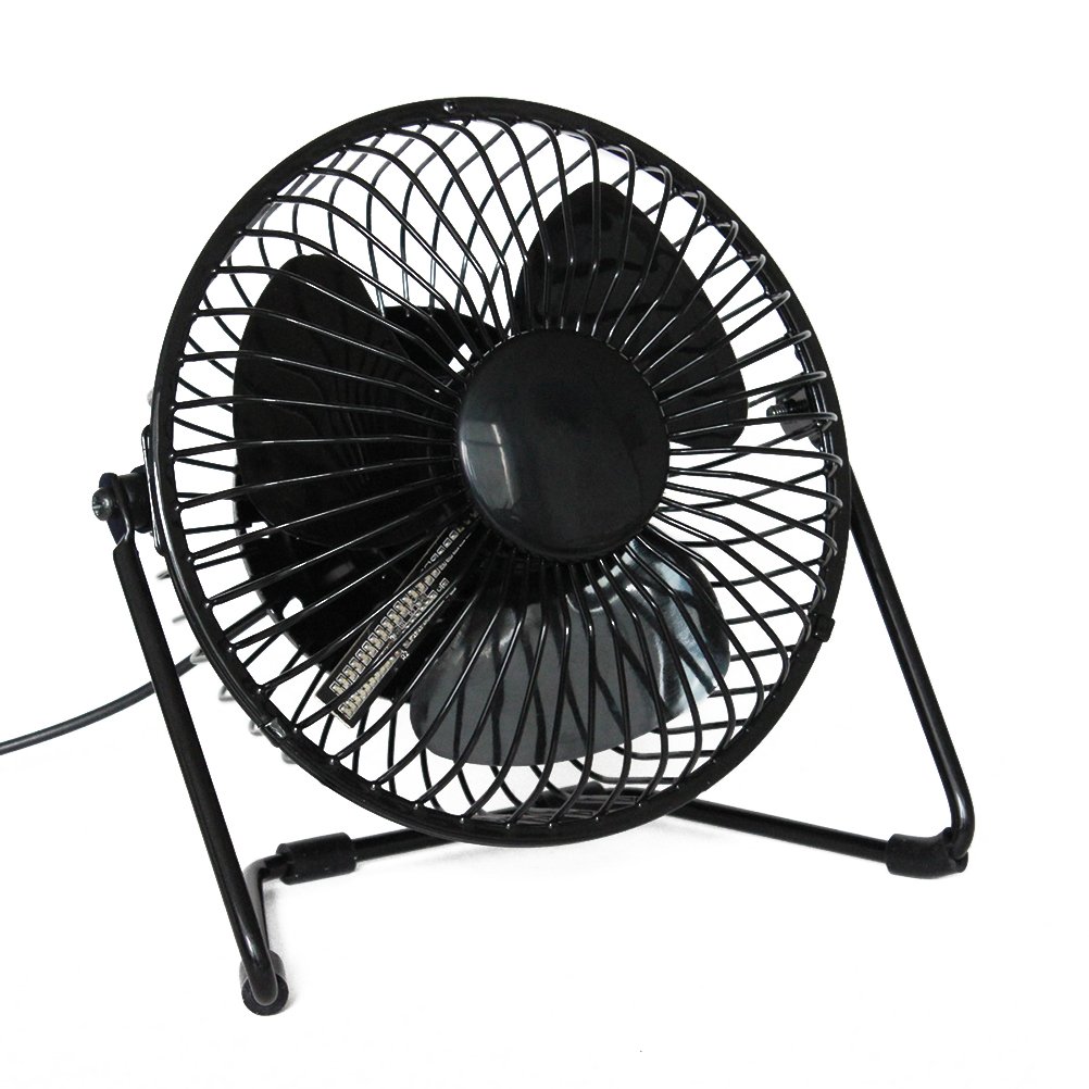 Mini ventilatore USB a LED, ventola di raffreddamento portatile da tavolo con orologio in tempo reale, calendario e visualizzazione della temperatura, per uso domestico e ufficio, funzione messaggio