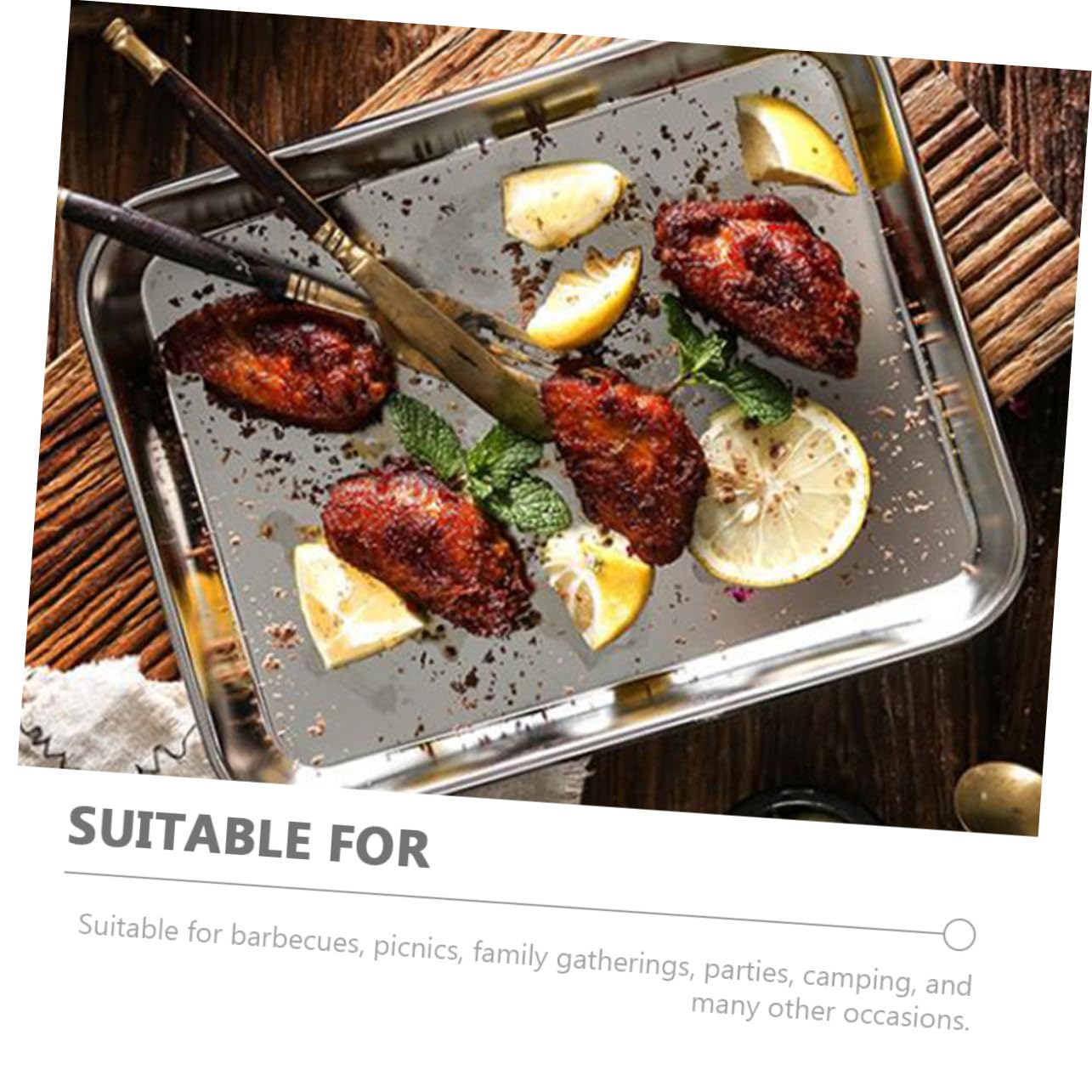 Plaque de Cuisson en Acier Inoxydable, Lot de 3, Argenté