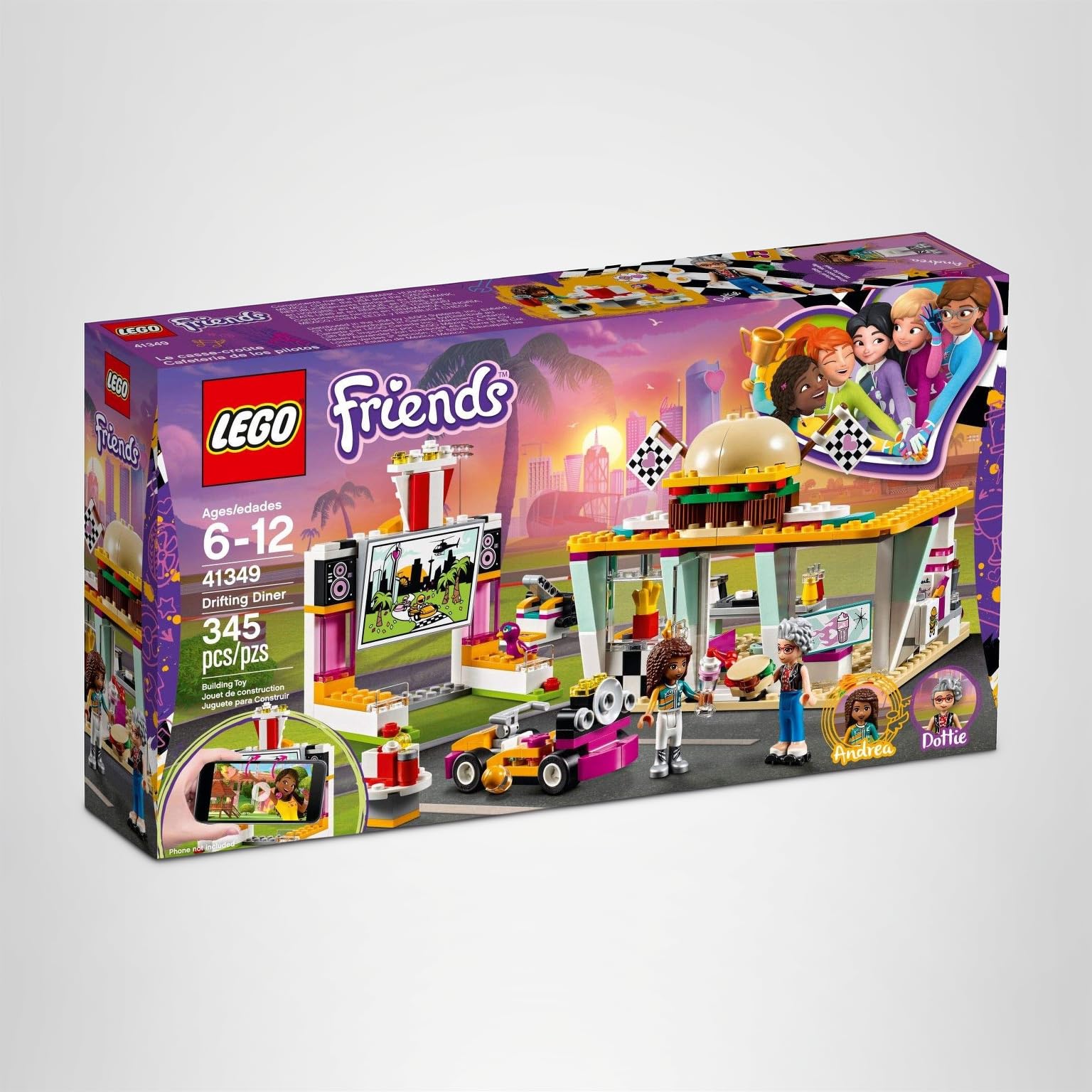 Amazon.com: LEGO Friends Drifting Diner 41349 Race Car and Go-Kart