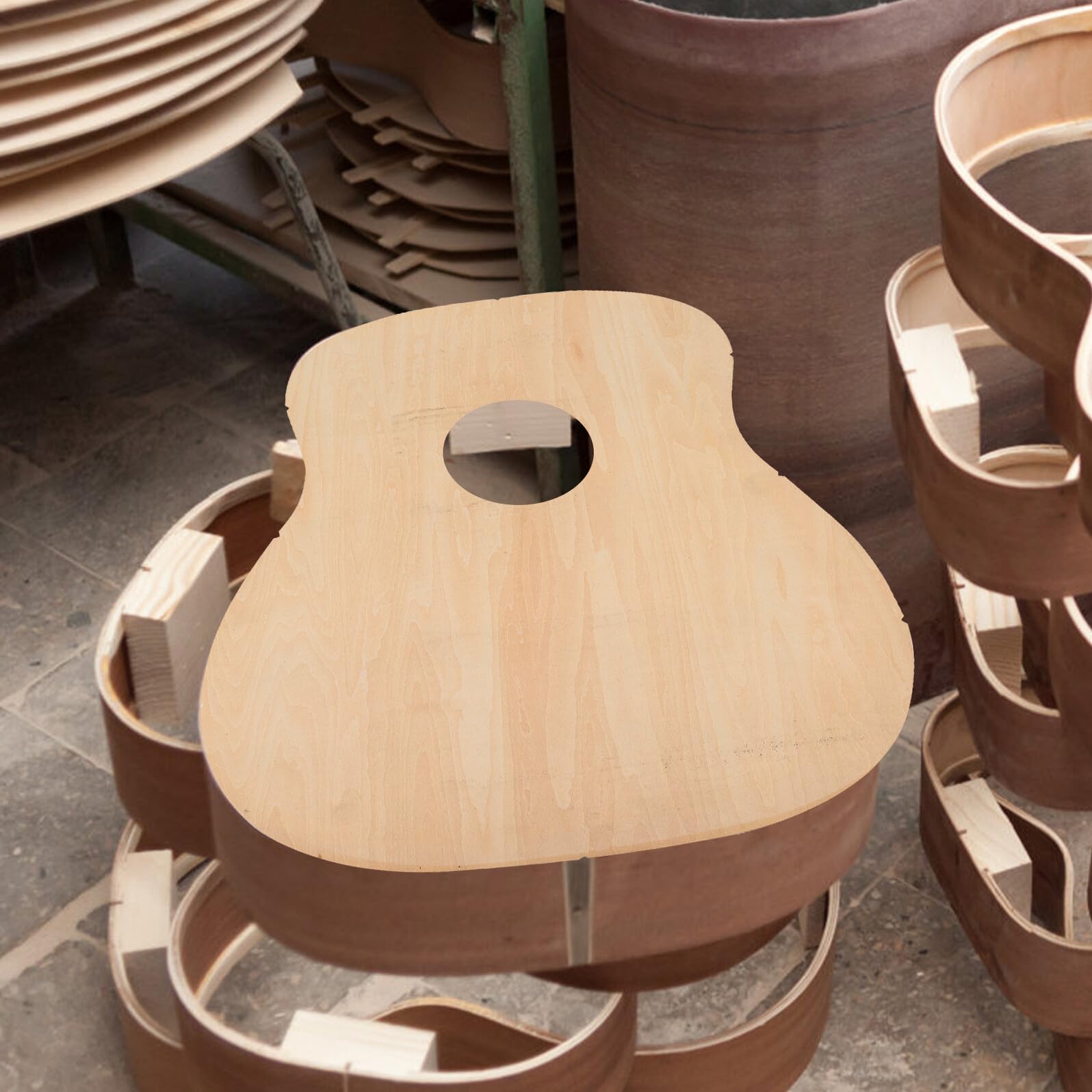 Alipis Selbstgemacht Gitarrenkopfplatte mit Kürbisform Feine Verarbeitung Blanke Oberfläche Geeignet für E-gitarren und Folk Gitarren Kreatives Design zum Selbermachen