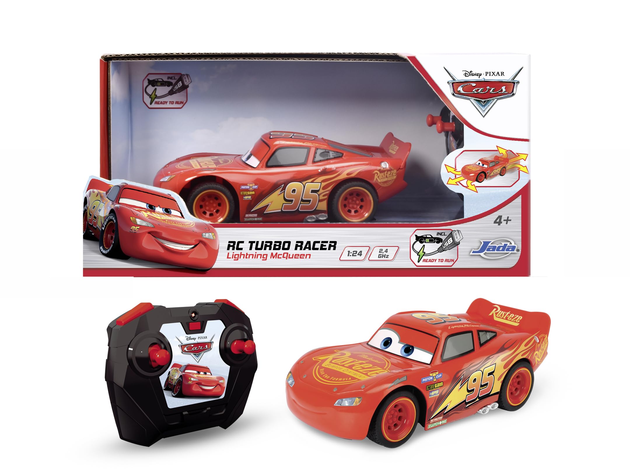 Jada Lightning McQueen RC Car and Remote Control