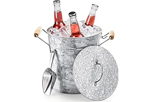 Frcctre Vintage Galvanized Ice Bucket