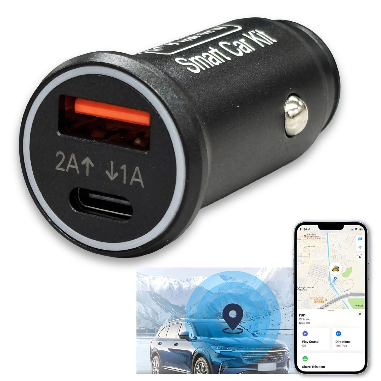 Amazon.co.jp: エアタグ 機能付き シガーソケット 12V 24V iPhone 