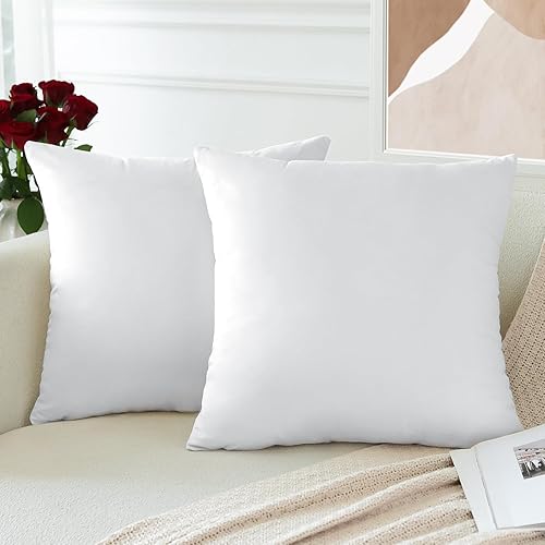 Miniatura 4 de OTOSTAR Juego de 2 fundas de almohada decorativas de terciopelo suave de 24 x 24 pulgadas, fundas de cojín cuadradas sólidas para decoración del