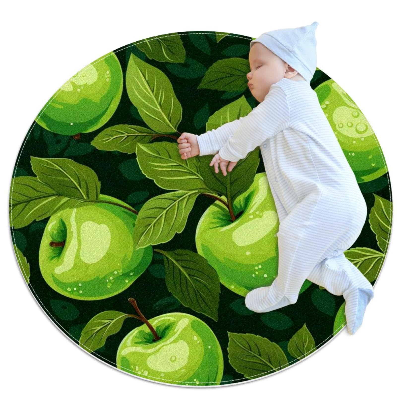 Tapis antidérapant de salle de bain et chambre enfant motif pommes
