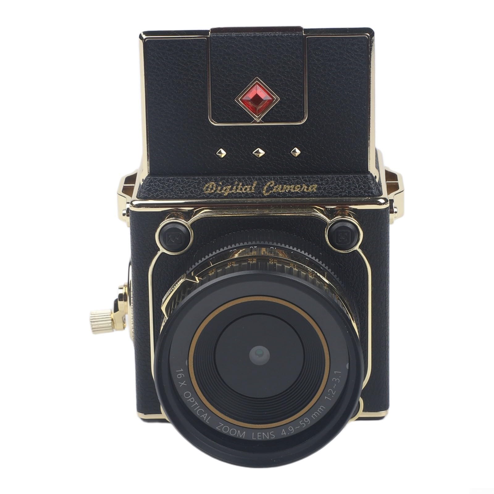 Fotocamera digitale retrò leggera con prestazioni di imaging da 54 MP e video FHD 4K per vlogger e hobbisti (nero)
