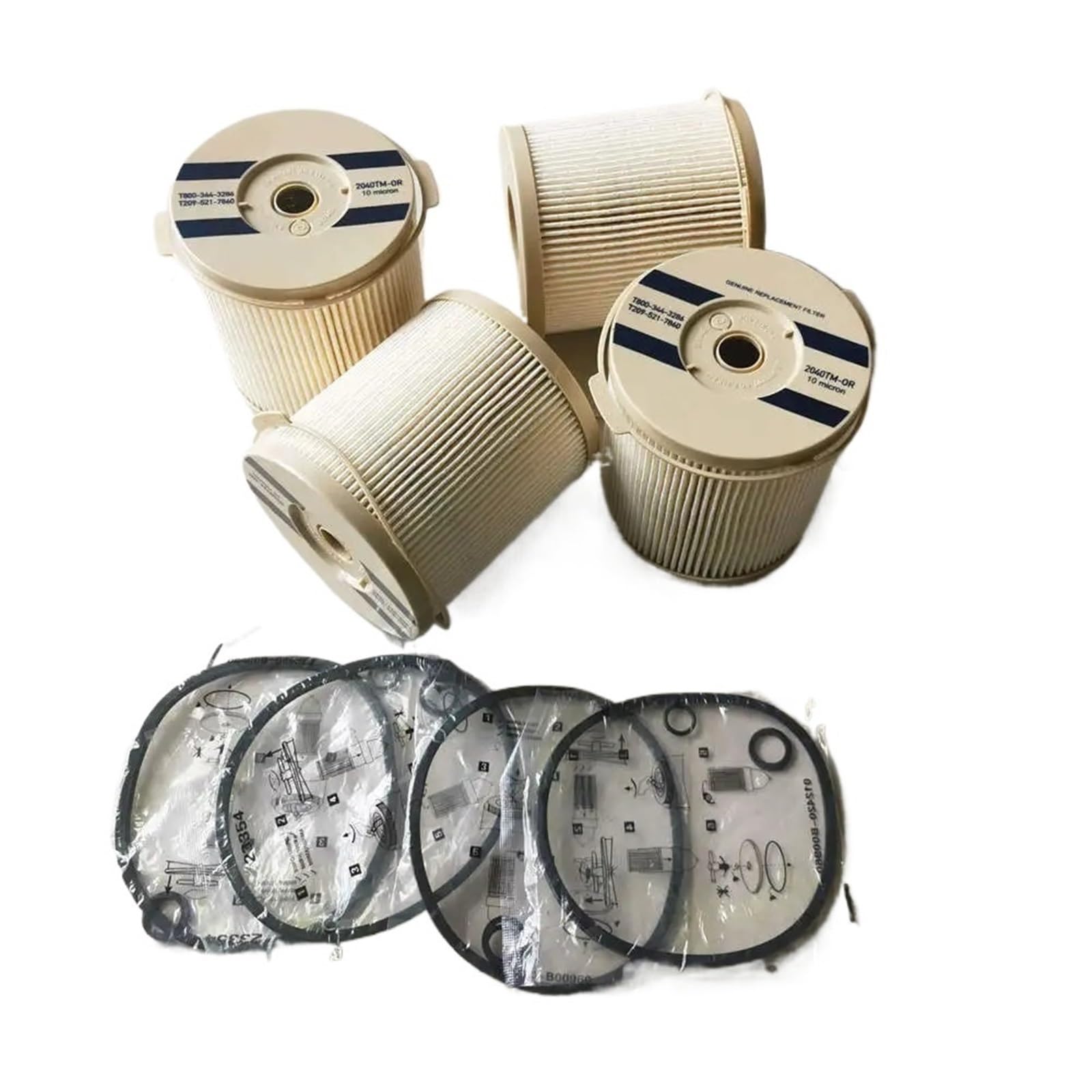 4 pezzi filtro carburante 2040PM 2040TM per camion barca 900FG 900FH parti 10/30 micron Filtro separatore acqua Filtro carburante motore(2040Tm 10 Micron)