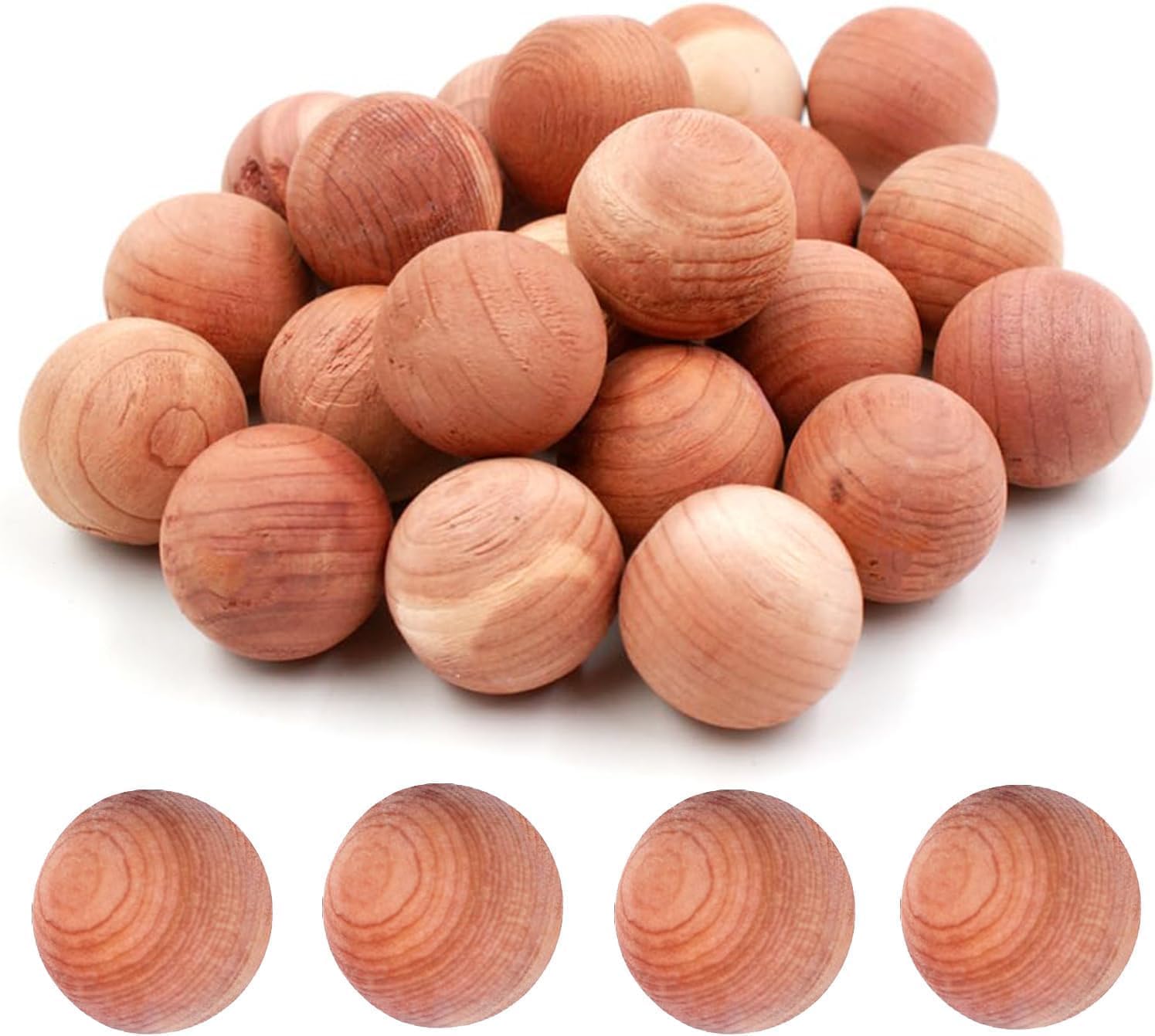 YHRY 60 Pcs Cedar Balls, Mothballs, Moth Balls for Wardrobe, Natural Cedarwood cedar Ball for Moth, Cedar Moth Repellent for Moth Protection in Wardrobes Drawers Storage Boxes