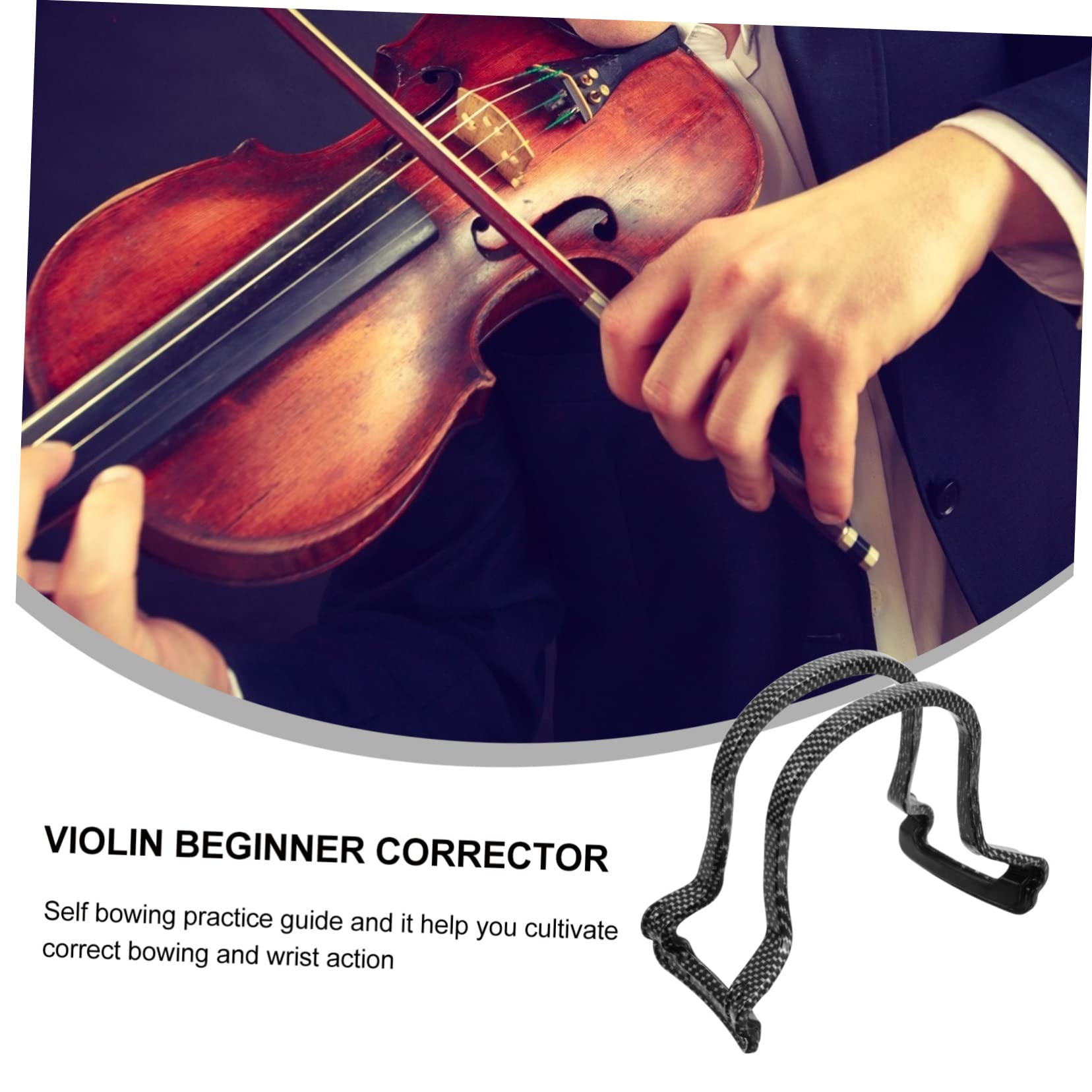 BESTonZON Violin Bow Straightener for Beginners Collimator Tool Easy Installation Self Practice Guide for Correct Technique Accessory for Fiddle Training