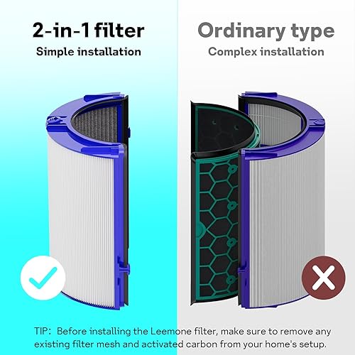 Miniatura 7 de Leemone True HEPA+Filtro de carbono de repuesto para Dyson PH01 PH02 PH03 HP06 TP06 HP07 TP07 HP09 TP09 TP09 360 Combi ventiladores purificadores de