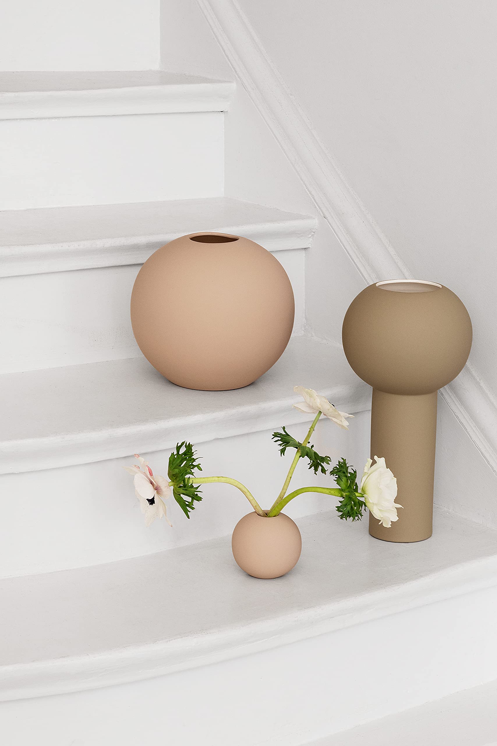 Cooee Design Ball HI-028-03-PP Blush Vase Rose Diamètre 20 cm Hauteur 19,5 cm