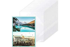 100-Pack Crystal Clear Sheet Protectors for 8.5" x 11" Paper, No-Hole Design