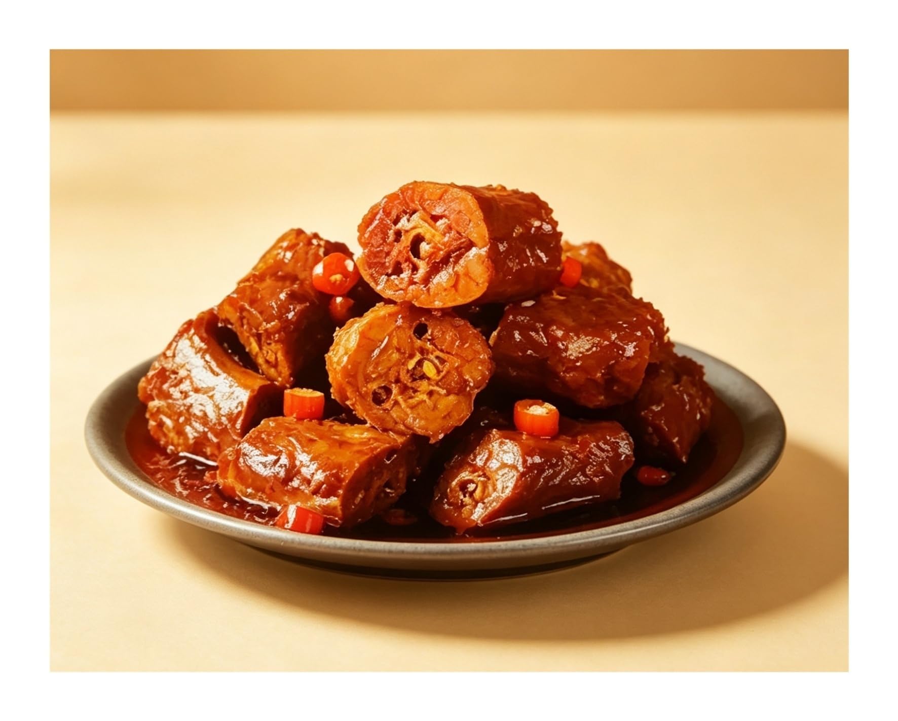 110 g de cuello de pato estofado dulce y picante, rico en sabor, con un sabor suculento y sabroso.(4bag)