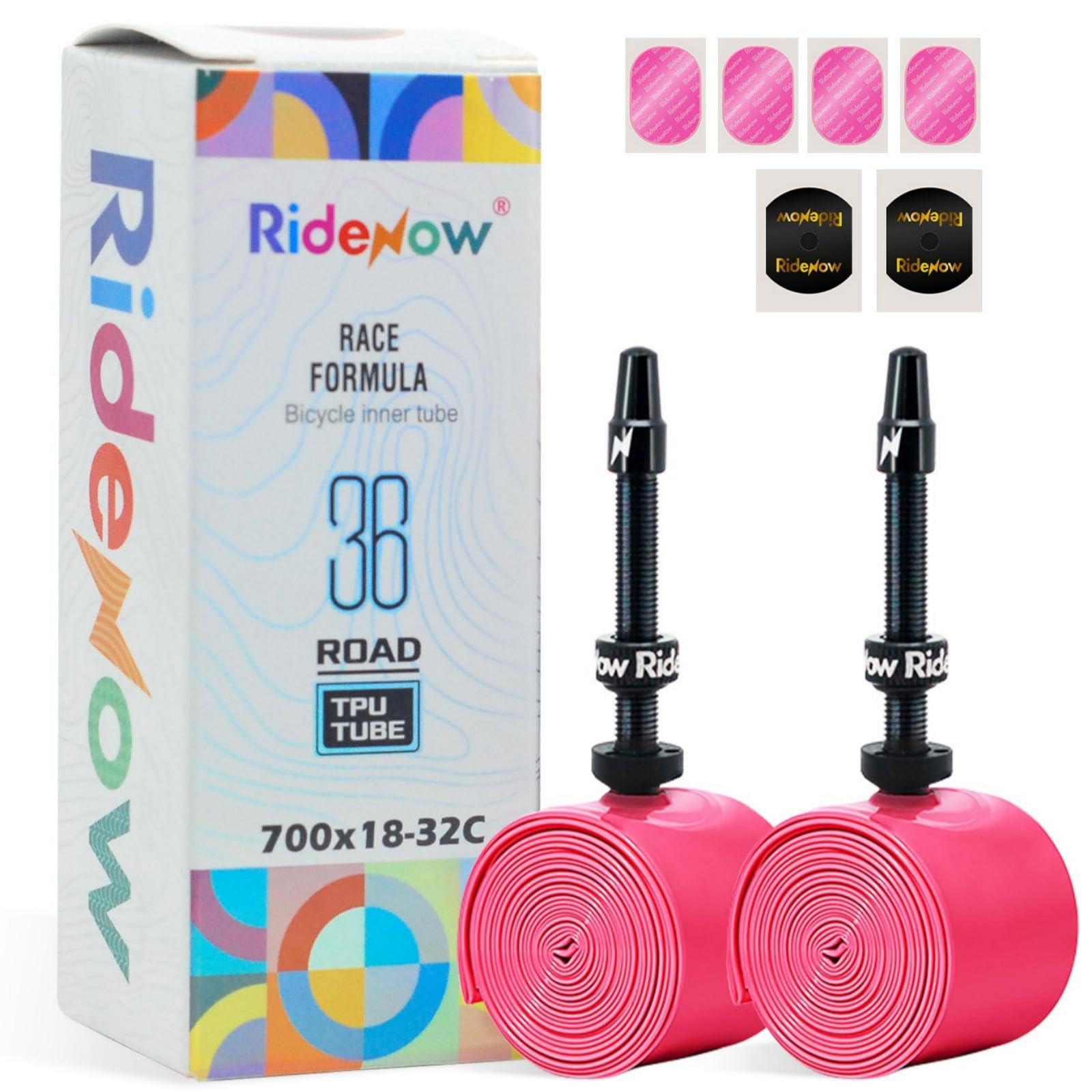 RideNow Road Bike TPU Inner Tube 700 x 18C-32C, Ultralight 36g 2-Pack โ image 1