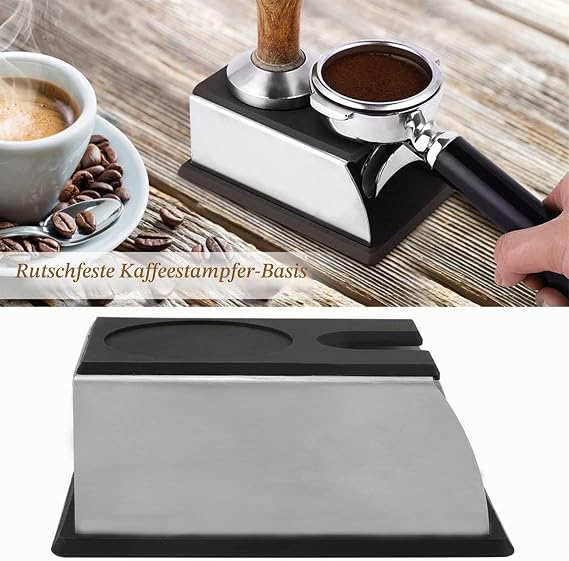 Regun Tamper Station 58 mm Black Stainless Steel Espresso Portafilter