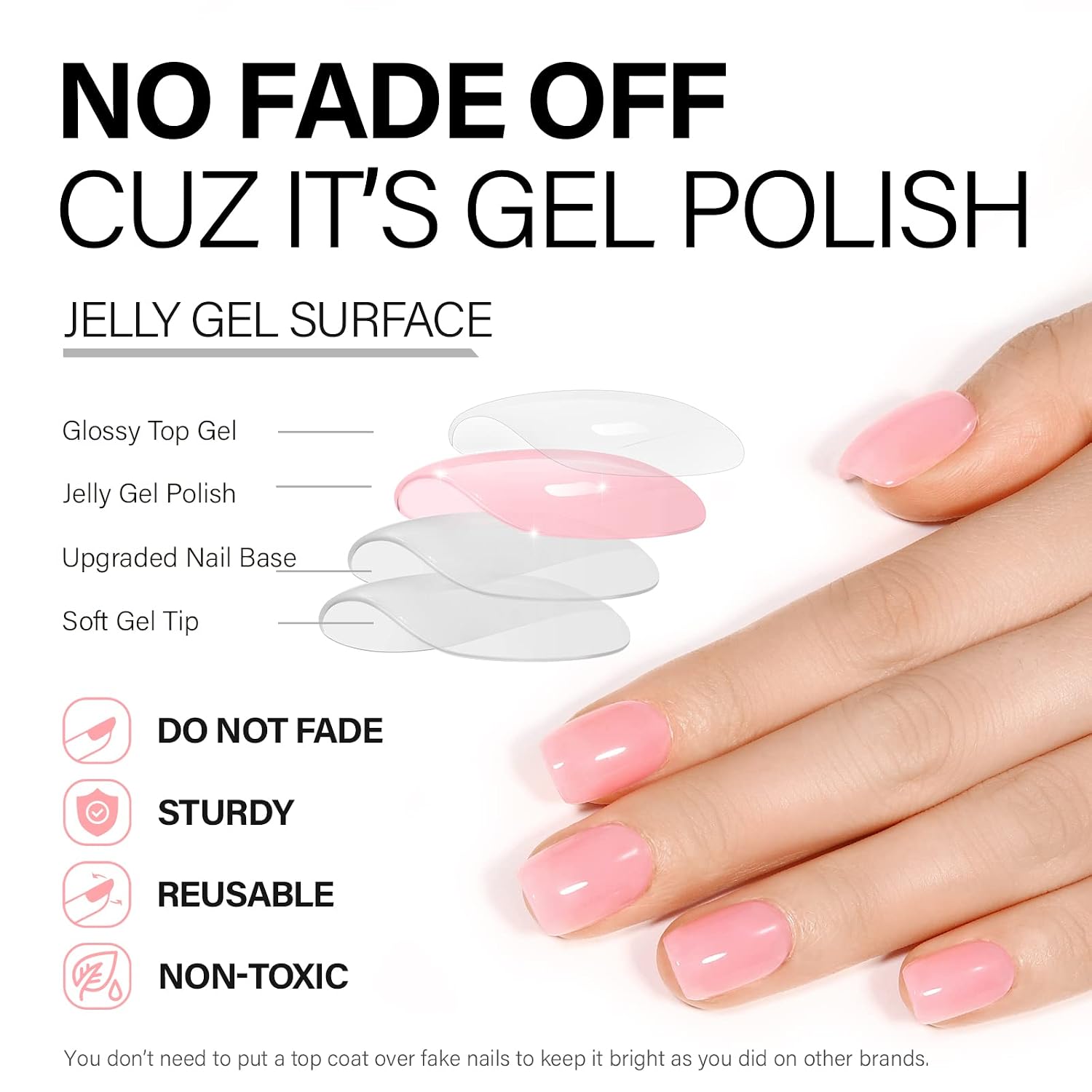 AILLSA Press on Nails Short - Square Shape Fake Nails Made by Soft Gel Lightweight & Comfortable Reusable, Glue on Nails Short 15Sizes 30Pcs Gel Nail Kit with Glue, Mothers Day Gifts