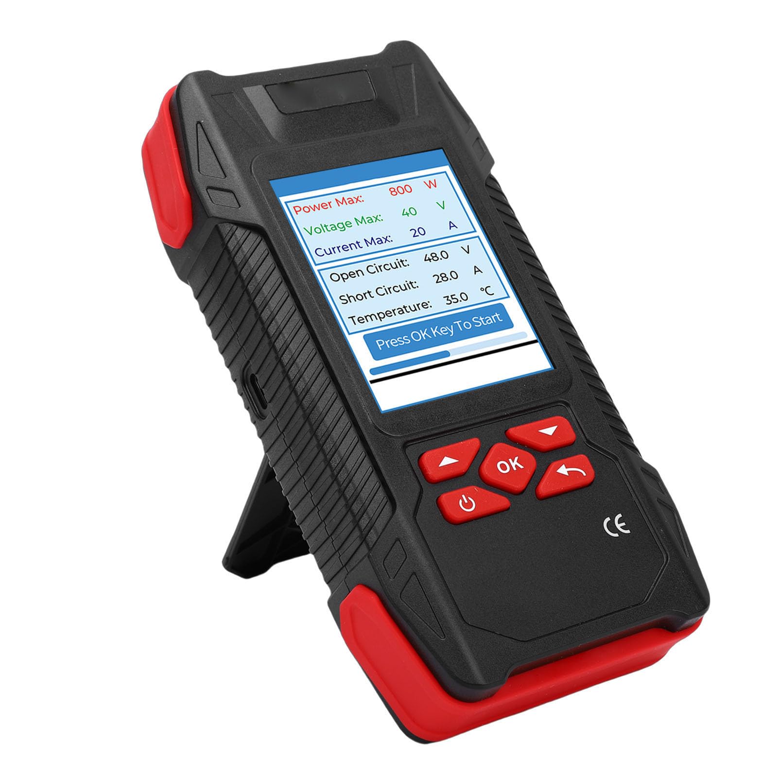 Tester Paneli Słonecznych 2000W, Miernik Fotowoltaiki MPPT 90V 40A, Multimetr Cyfrowy Obejmujący Zakresy 3–90V Voc i 40A Isc, z Podświetleniem, funkcją Zatrzymania Danych