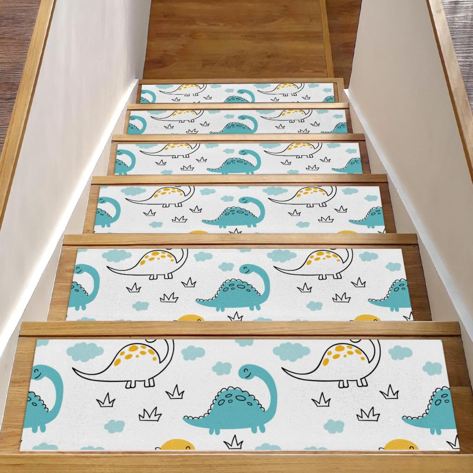 Tapis de marche escalier antidérapant intérieur bois protection enfants 15pcs