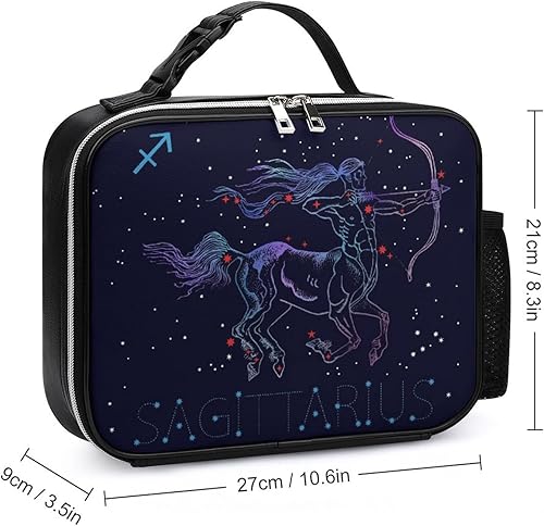 Miniatura 2 de Sagitario - Lonchera con estampado de constelación del zodiaco, aislada, a prueba de fugas, reutilizable, para viajes, trabajo, picnic