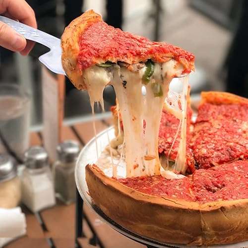 Miniatura 3 de 100 piezas de plástico desechables para tartas y servidores de 8 x 2.3 pulgadas, cortador de plástico transparente para tartas, tartas, pizza,