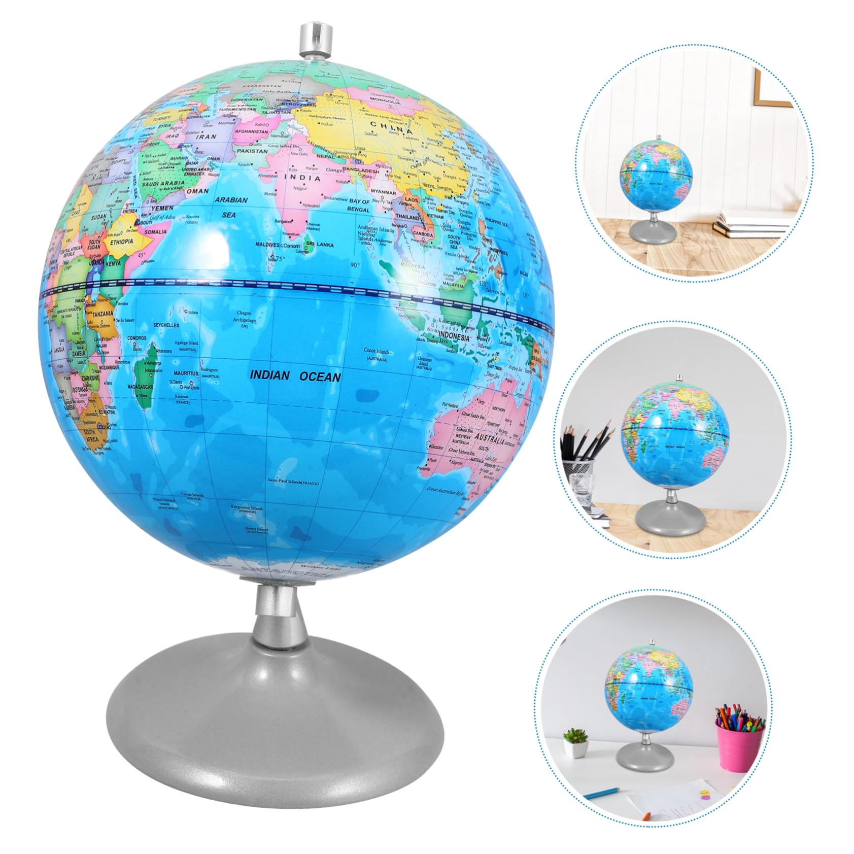 WOONEKY Ziemski z Obrotową Podstawą Dekoracja Edukacyjna dla Chłopiec Dziewczynka Pomoc Naukowa Do Geografii Model Do Nauki i Ozdoby Biurka